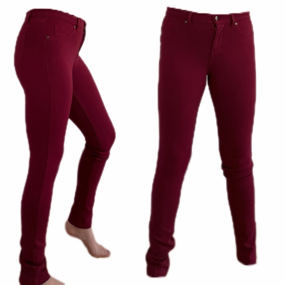 Like an Angel- Deep Red Skinny Stretch Jeans (sz S)